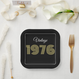 Vintage 1976 Retro Geburtstag 50. Geburtstag Pappteller