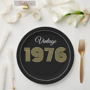 Vintage 1976 Retro Geburtstag 50. Geburtstag Pappteller