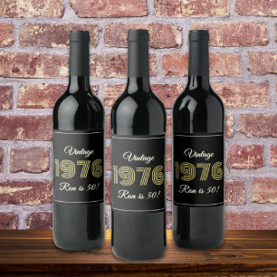 Vintage 1976 Retro Geburtstag 50. Geburtstag Weinetikett