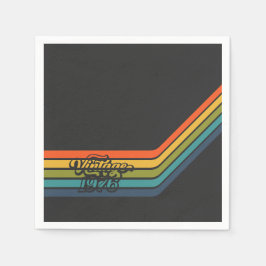Vintage 1976 Style Birthday paper napkin. Serviette
