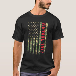 Vintage 1977 Amerikanische Flagge Camo 45 Jahre al T-Shirt