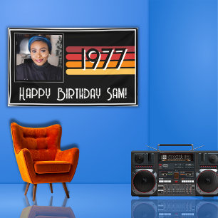 Vintage 1977 Retro-Streifen 50. Foto-Geburtstag Banner