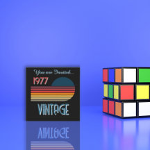 Vintage 1977 Retro-Streifen-Sonne 50. Geburtstag S