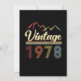 Vintage 1978 43. Geburtstag Retro 43 Jahre alt Einladung