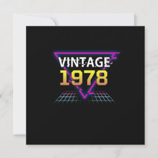 Vintage 1978 Retrowave Geburtstagsgeschenk Einladung