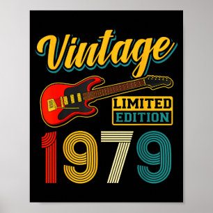 Vintage 1979 Limited Edition Gitarre Geburtsjahr  Poster