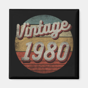 VINTAGE 1980 GEBURTSTAGSGESCHENK FÜR MÄNNER FRAUEN MAGNET