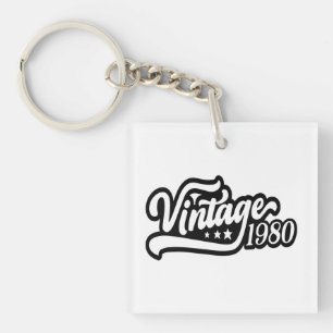 Vintage 1980 Hemd, Lustiges Geburtstagsgeschenk, L Schlüsselanhänger