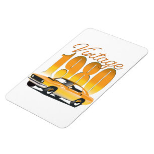 Vintage 1980 Retro Auto Magnet