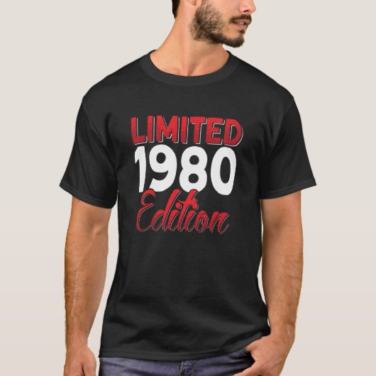 Vintage 1980 Retro Bitrthday T-Shirt (Vorderseite)
