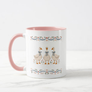 Vintage 1980er Jahre Blue Ribbon Mama Gänse Coquet Tasse