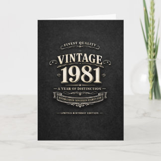 Vintage 1981 Birthday Karte