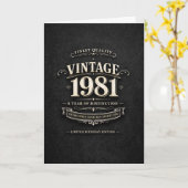 Vintage 1981 Birthday Karte (Gelbe Blume)