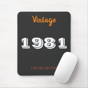 Vintage 1981 limitierte Auflage 45. Geburtstagsges Mousepad
