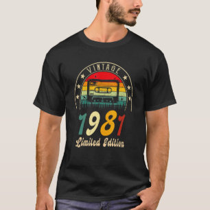 Vintage 1981 Retro-Kassette 1981 41. Geburtstag 41 T-Shirt