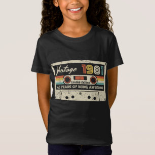 Vintage 1981 Retro-Kassette 40. Geburtstag 40 Jahr T-Shirt