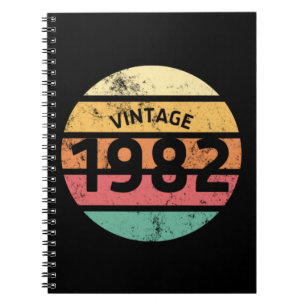 Vintage 1982 Awesome 40. Geburtstag Retro 1982 Bda Notizblock