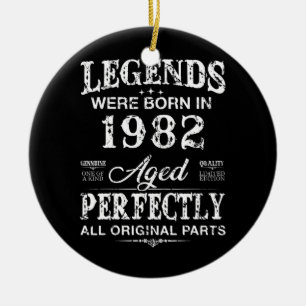 Vintage 1982 Lustig 40 Jahre alte Männer und Fraue Keramik Ornament