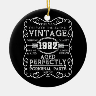 Vintage 1982 Mann Mythos Legende 39. Geburtstag Keramik Ornament