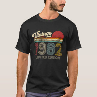 Vintage 1982 Retro-Style Geburtstagslimitierte Auf T-Shirt