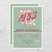 Vintage 1983 41. 42. Geburtstagsparty Einladung (Vorne/Hinten)