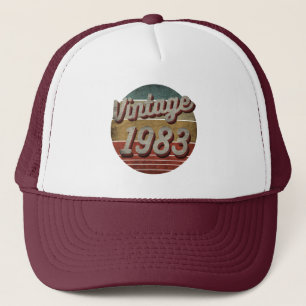 VINTAGE 1983 MÄNNER FRAUEN GEBURTSTAGSGESCHENK TRU TRUCKERKAPPE