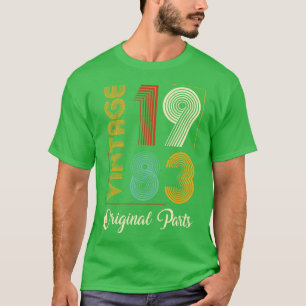 Vintage 1983 Originalteile Geburtstag T-Shirt
