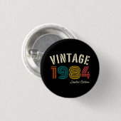 Vintage 1984 41. Geburtstag Button (Vorne & Hinten)