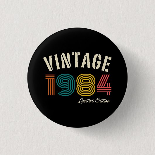Vintage 1984 41. Geburtstag Button (Vorderseite)
