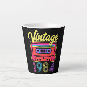 Vintage 1984 Bunte Kassette Milchtasse