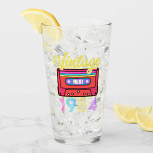 Vintage 1984 Farbige Kassette Glas