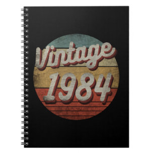 VINTAGE 1984 GEBURTSTAGSGESCHENK FÜR MÄNNER FRAUEN NOTIZBLOCK