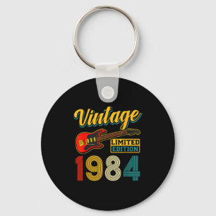 Vintage 1984 Limited Edition Gitarre Geburtsjahr Schlüsselanhänger