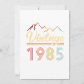 Vintage 1985 36. Geburtstag Retro 36 Jahre alt Einladung