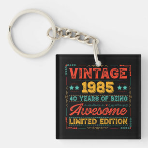 Vintage 1985 Hergestellt in 1985 40. Geburtstag 40 Schlüsselanhänger