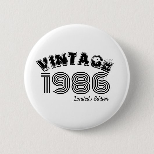 Vintage 1986 Custom 40. Geburtstag Button (Vorderseite)