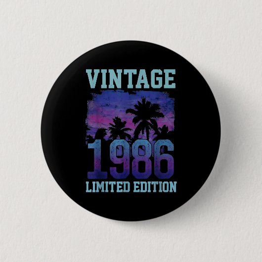Vintage 1986 limitierte Auflage 40. Geburtstag 40 Button (Vorderseite)