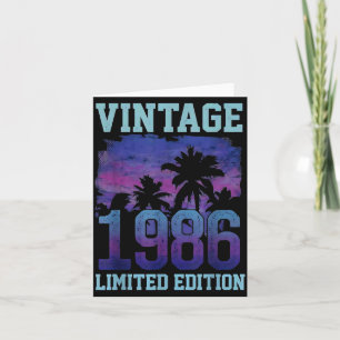 Vintage 1986 limitierte Auflage 40. Geburtstag 40 Karte