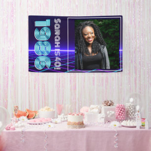 Vintage 1986 Retro & Laser Foto 40. Geburtstag Banner