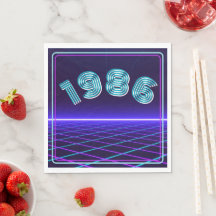Vintage 1986 Retro & Lasers 40. Geburtstag Papier