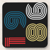 Vintage 1986 Retro Stripe Abstract 40th Birthday  Getränkeuntersetzer (Vorderseite)