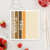 Vintage 1986 Retro Stripes Brown Tan Vintage  Serviette (Beispiel)