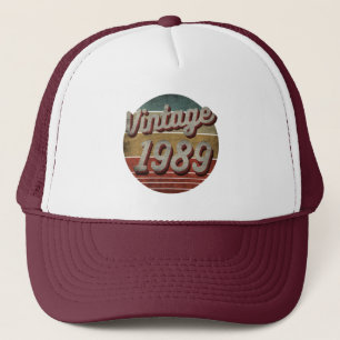 VINTAGE 1989 MEN WOMEN BIRTHDAY GIFT TRUCKER HAT TRUCKERKAPPE