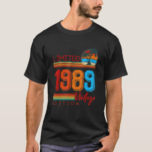 Vintage 1989 Retro 33. Geburtstag 33 Jahre alt T-Shirt