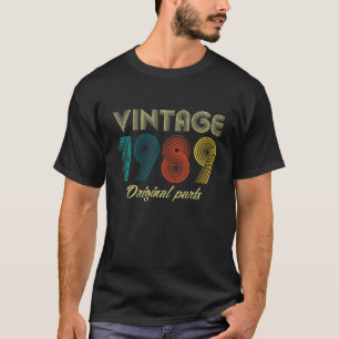 Vintage 1989 Retro-Geschenke zum 31. Geburtstag T-Shirt