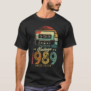 Vintage 1989 Retro-Kassette 1989 33. Geburtstag 33 T-Shirt