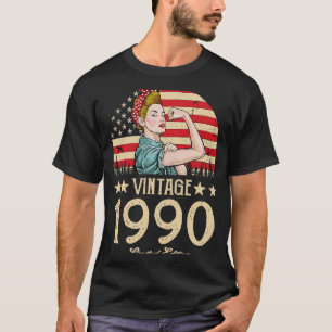Vintage 1990 1990 32. Geburtstag 32 Jahre alt 1 T-Shirt