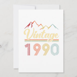 Vintage 1990 31. Geburtstag Retro 31 Jahre alt Einladung