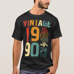 Vintage 1990 32. Geburtstag Camping Wandern B T-Shirt
