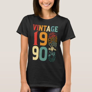 Vintage 1990 32. Geburtstag Camping Wandern B T-Shirt